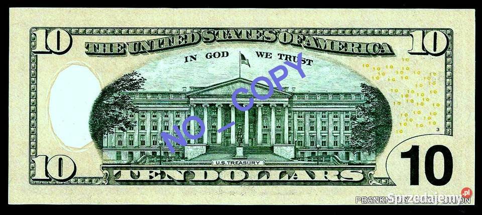 10 Dollar USA 2009 UNC Stan Bankowy dolnośląskie