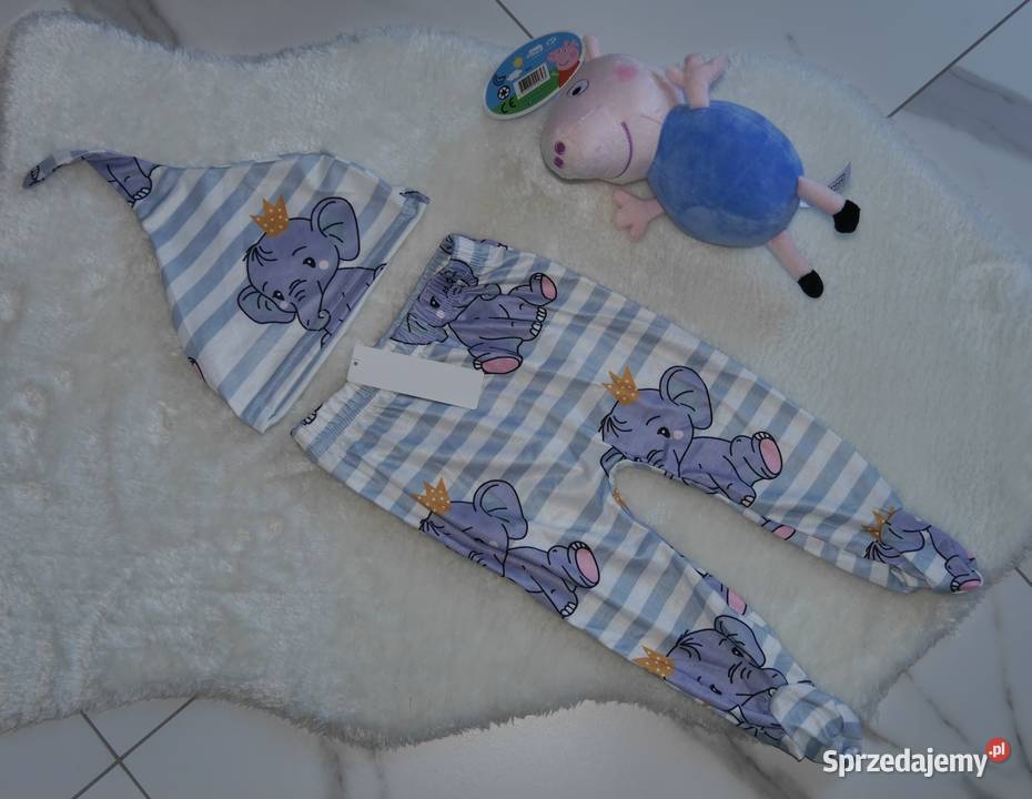 Śliczny komplet śpioszki czapka 74 86 Wrocław