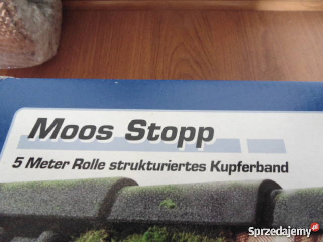 Taśma miedziana CU przeciwko mchom na dachu Pawłowo
