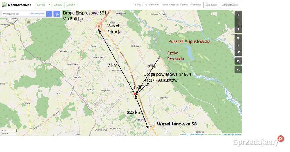 Działka rolna 1 800 m2 SŁOBODA drodze Okazja telefon Sprzedaż Słoboda