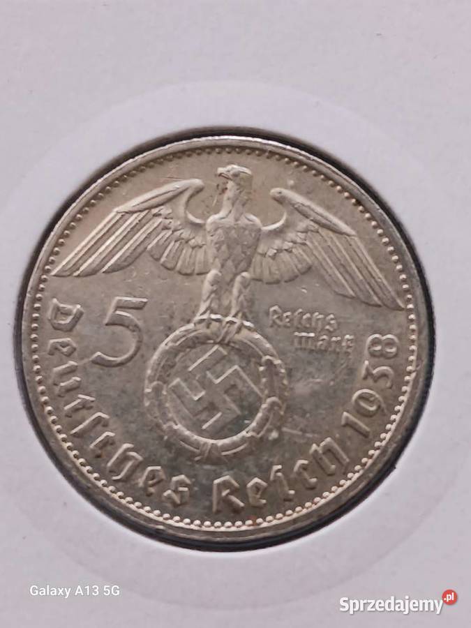5 Marek Niemcy 1938 rPaul von Hindenburg men G 1 Konin sprzedam