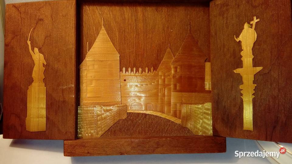 Widok Starego Miasta w Warszawie wyrób ze słomy Warszawa