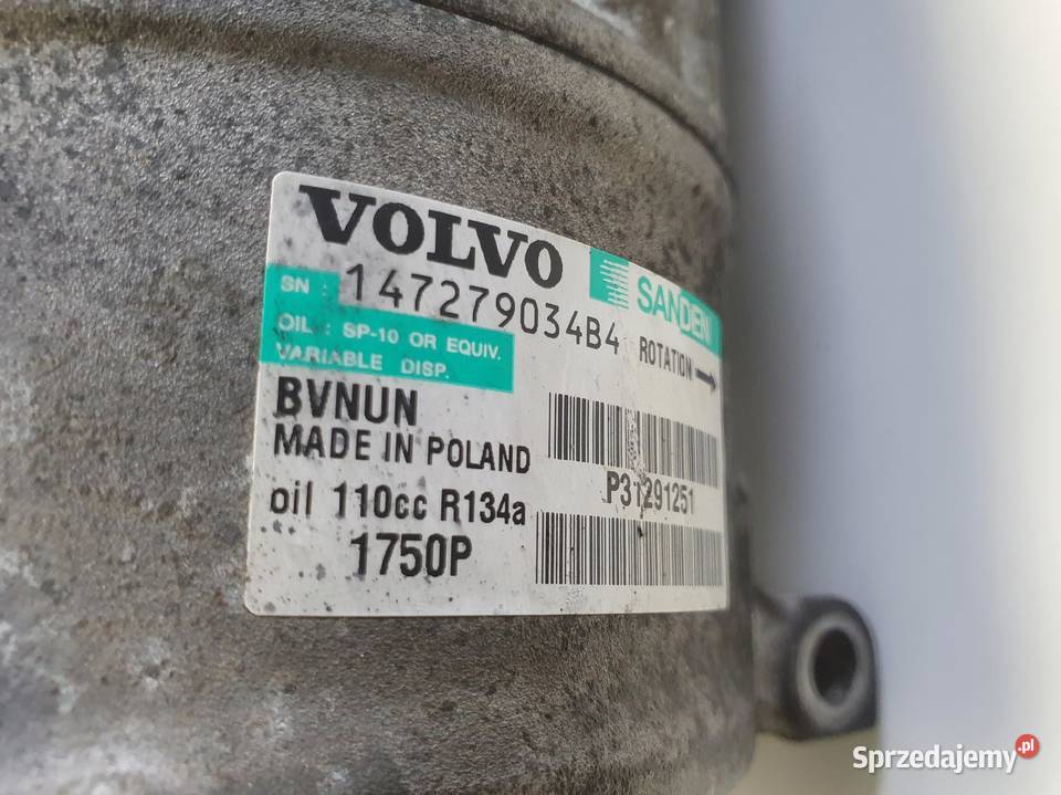 SPRĘŻARKA KLIMATYZACJI Volvo S60 II 16 D2 Chełm