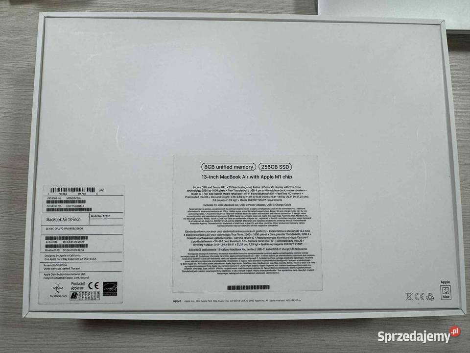 Laptop Apple MacBook Air M1 13 Elbląg