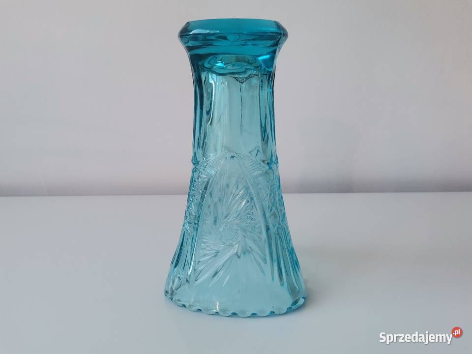 Stary turkusowy wazon Rozety 2259 HSG Ząbkowice Katowice