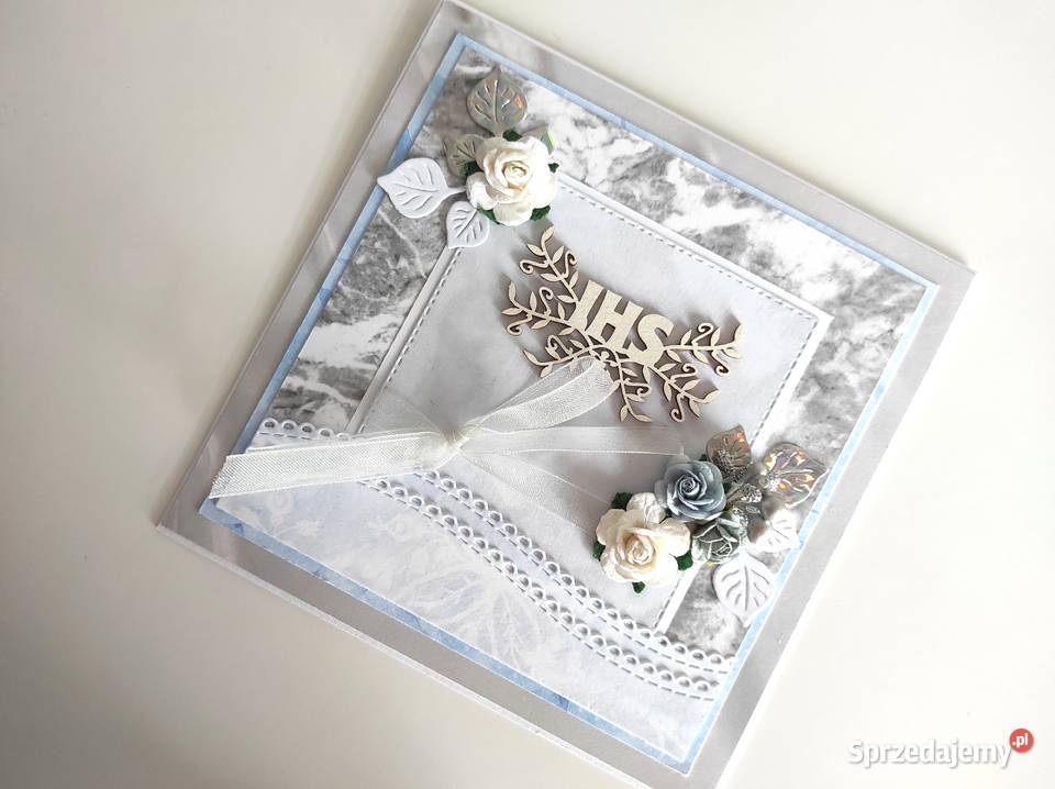 Kartka ręcznie robiona Komunia Święta Rękodzieło Łódź sprzedam