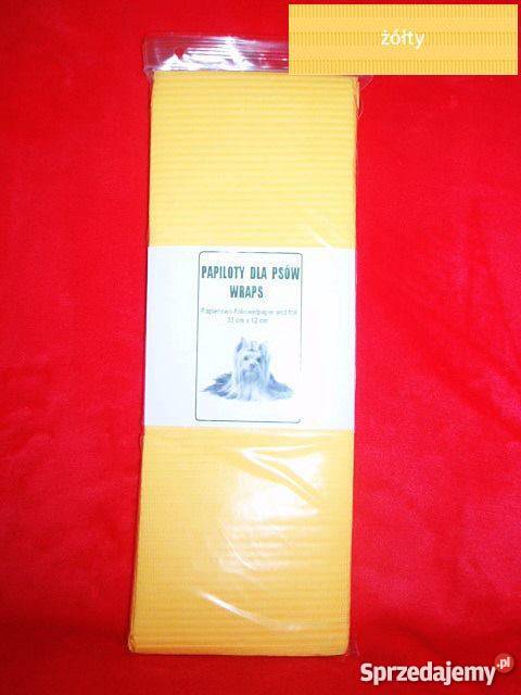 PAPILOTY PSÓW papierowofoliowe 33x12 gumki Działdowo sprzedam