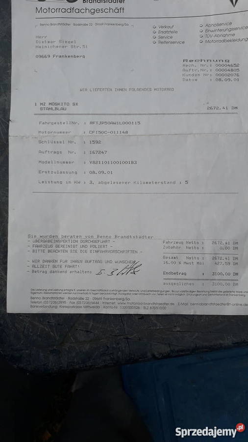 Okazja MZ MOSKITO 50 Bez dokumentów 25000km Bolesławiec