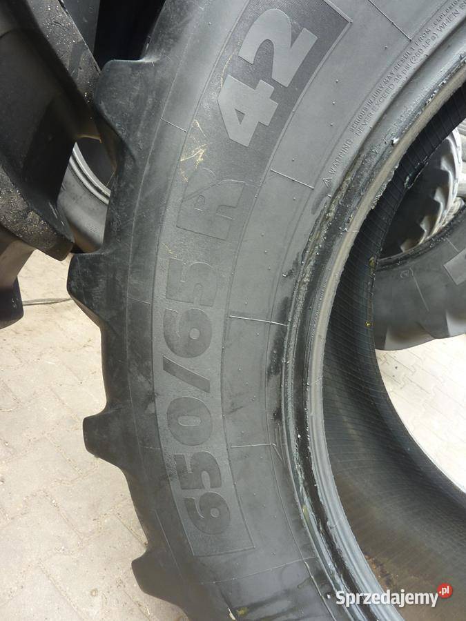 2x Opona używana rolnicza 65065R42 MICHELIN 2000 65 Zaścianki