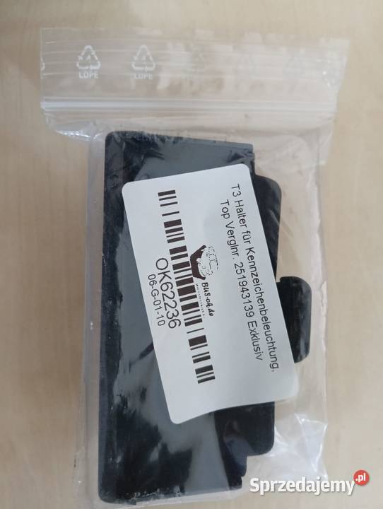 Uchwyt oświetlenia tablicy rejestracyjnej VW T3 osobowe Lampki tablicy rejestracyjnej Ruda Śląska