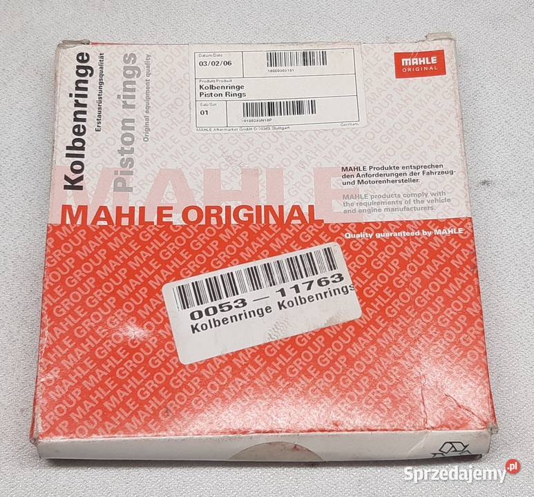 PIERŚCIENIE TŁOKA MERCEDES 2430 7496 00249N1 dolnośląskie Mielęcin sprzedam