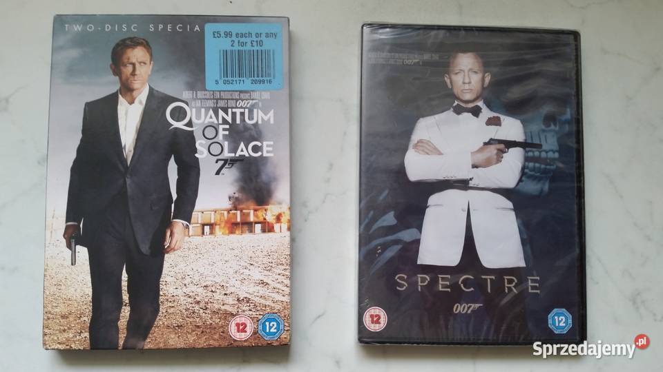 James Bond QUANTUM OF SOLACE SPECTRE dvd video Puławy