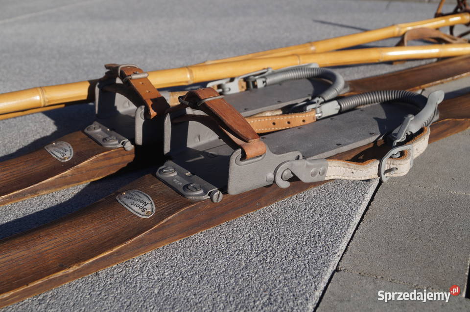 Stare narty jesionowe 180 Neumann kijki sprzedam