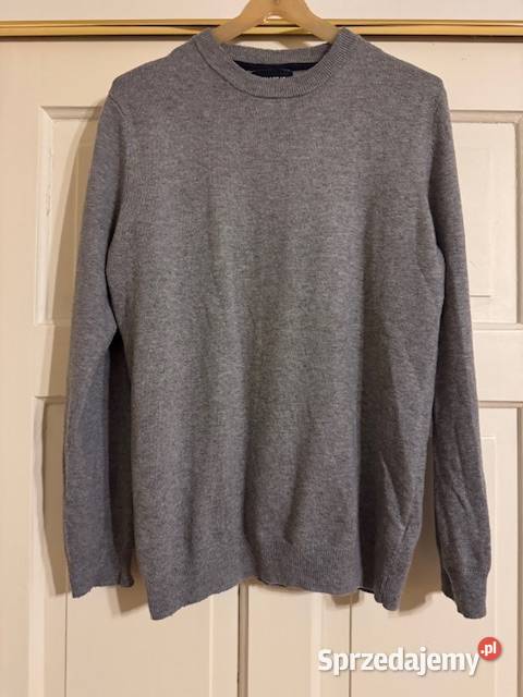 Sweter męski M PullBear szary ciepły dzianina z