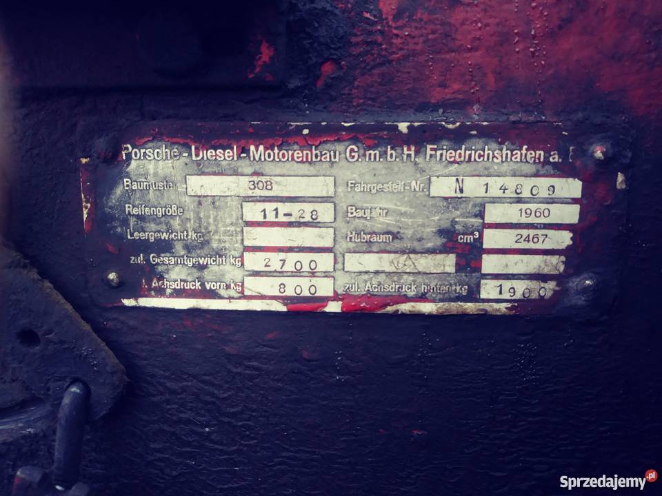 Sprzedam ciągnik Porsche Diesel 308 Toporzysko