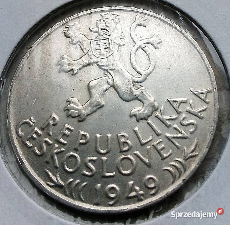 CZECHOSŁOWACJA 100 KORON 1949 r SREBRO 0500