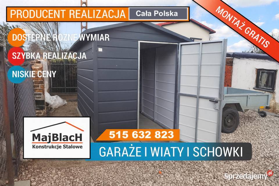 Garaż Blaszany Grafit KonstrukcjaProfilHala lubuskie Gorzów Wielkopolski sprzedam