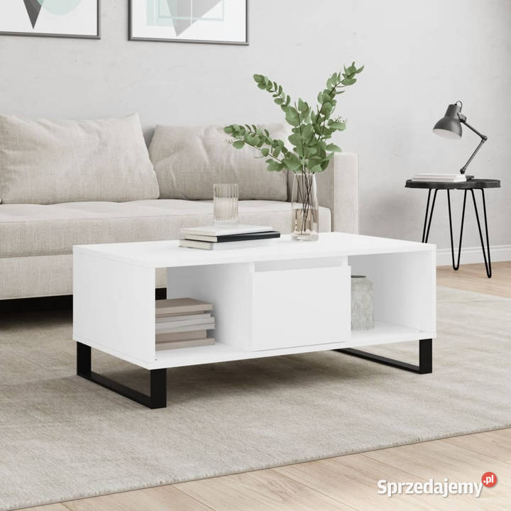 Stolik kawowy biały 90x50x365 materiał Warszawa sprzedam