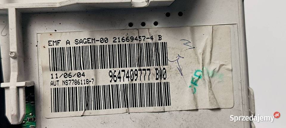 WYŚWIETLACZ PANEL PEUGEOT 206 9647409777