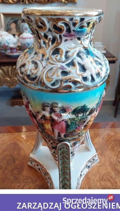 Zabytkowy Włoski Wazon Capodimonte Radom