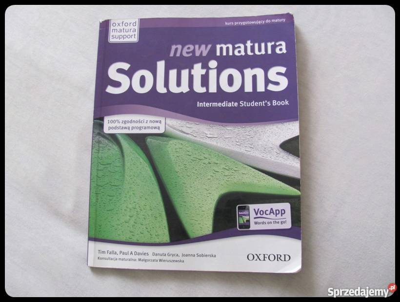 Matura Solutions OXFORD Students book mazowieckie Płock sprzedam
