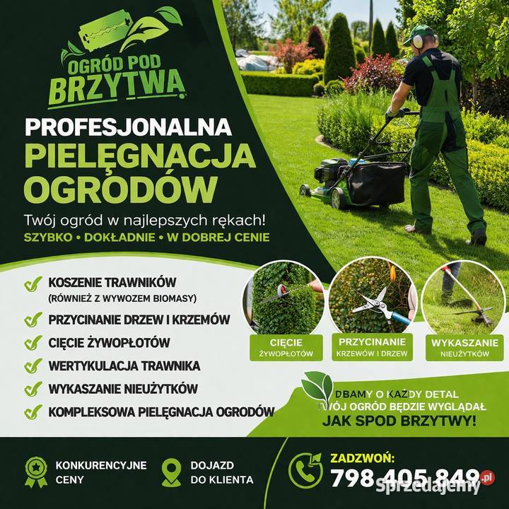 Koszenie Pielęgnacja ogrodów i trawników