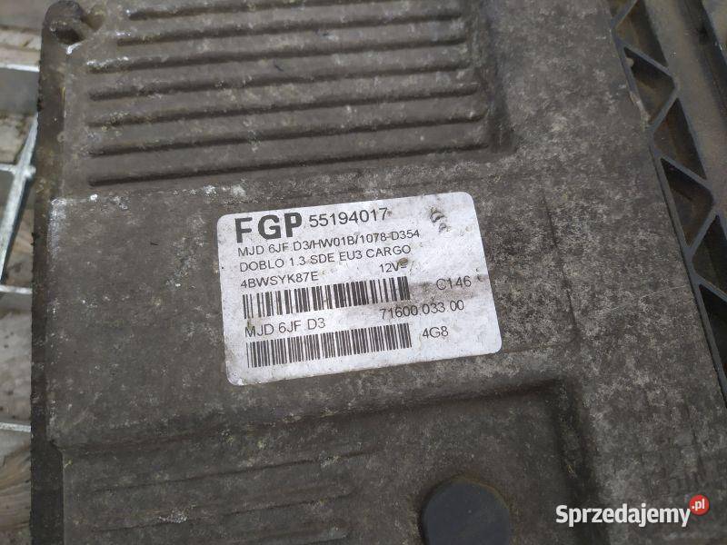 STEROWNIK SILNIKA KOMPUTER FIAT DOBLO 13 JTD Gliwice