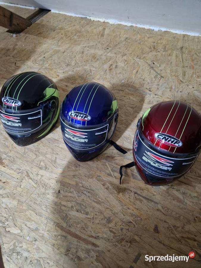 Kask helmets cnhf czarny czerwony niebieski