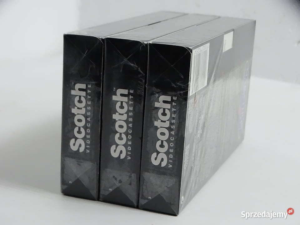 Nowe Kasety VHS Scotch Grade Plus E240 3M Zestaw Biłgoraj