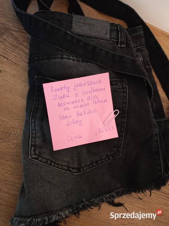 Szorty jeansowe ZARA z szelkami Bez wzoru kujawsko-pomorskie Chełmno