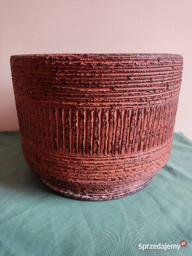 Donica doniczka ceramiczna brązowa fi 30 opolskie Głuchołazy