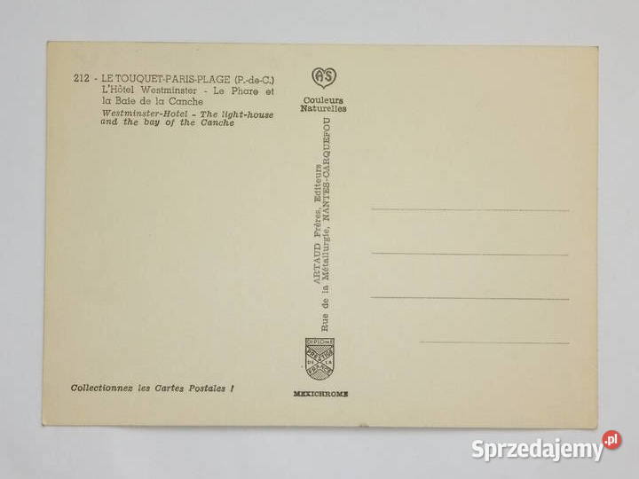 Pocztówka z Francji z lat 60tych śląskie Dąbrowa Górnicza