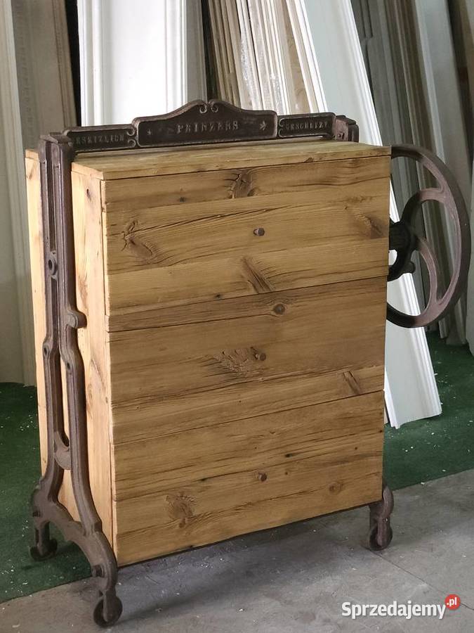komoda drewniana ze stelażem żeliwnym mazowieckie Warszawa sprzedam