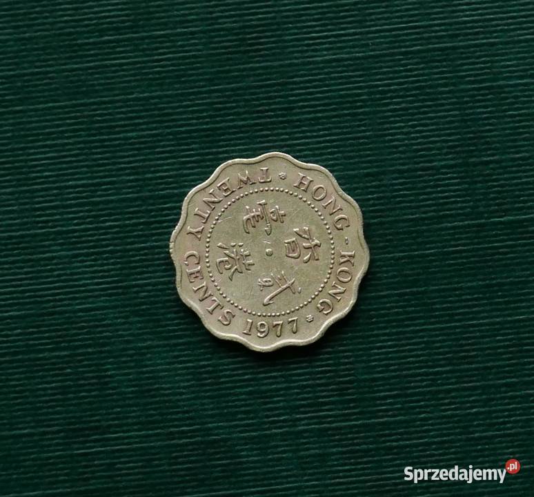 HONGKONG 20 centów 1977r śląskie Gliwice
