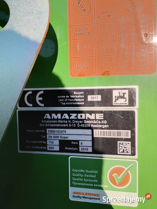 Siewnik Amazone D9 3000 SUPER wielkopolskie