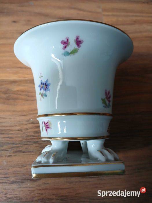 Wazon porcelanowy na lwich łapach Herend Porcelana i szkło małopolskie Kraków