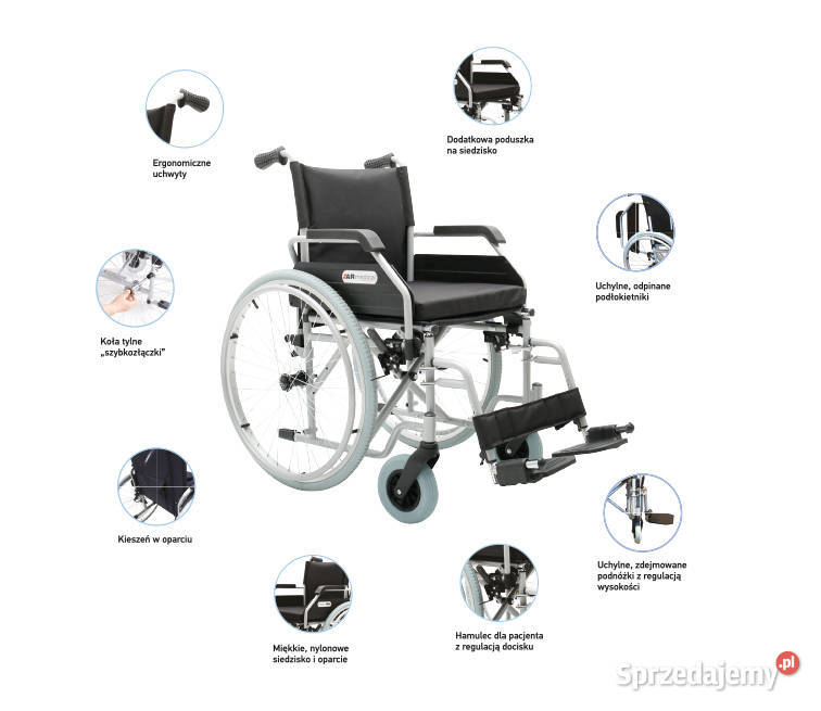 Wózek inwalidzki ARmedical Ar400 Optimum komfort sprzedam