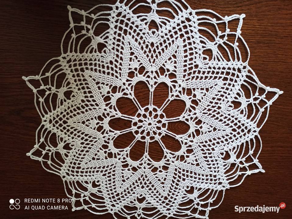 Serweta ręcznie robiona biały Serwety i serwetki Białystok