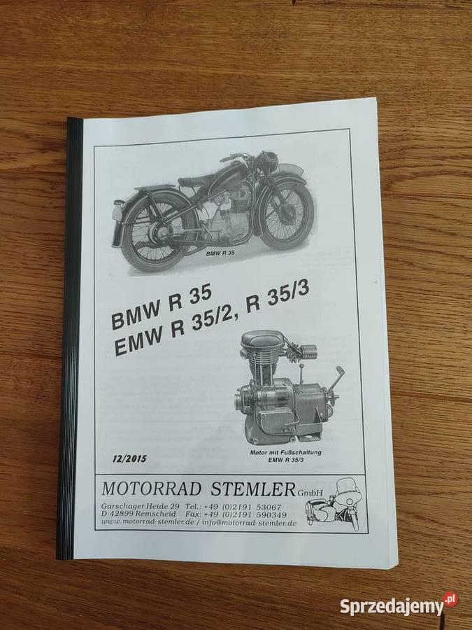 Książka katalog części BMW r35 sprzedam