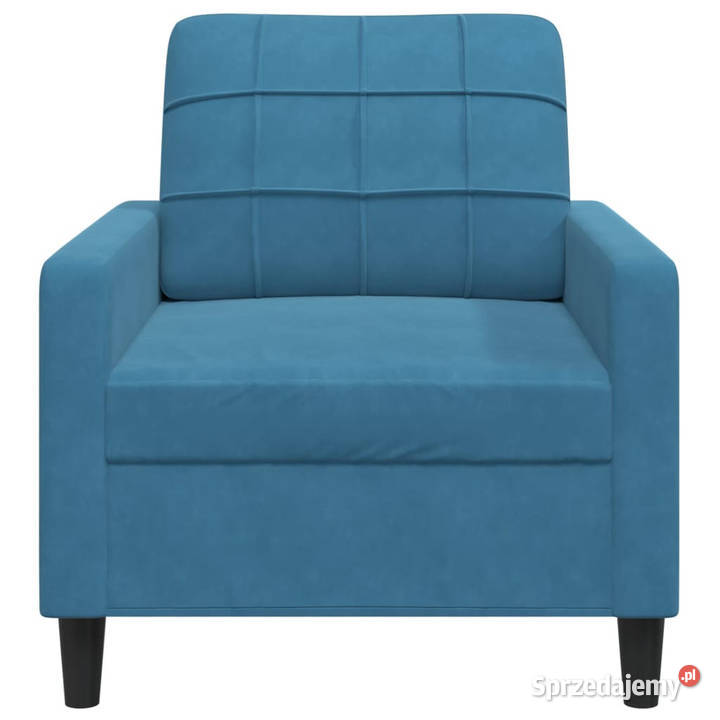 Fotel niebieski 60 obity aksamitem WM4007613 Sofy i kanapy Warszawa