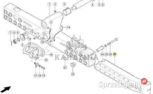 Claas Lexion 740 750 760 Tylna Oś Korpus Pozostałe Jastrzębniki