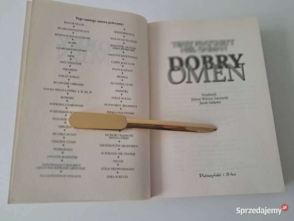 Książka Omen T Pratchett N Gaiman do sprzedania Książki i Podręczniki małopolskie