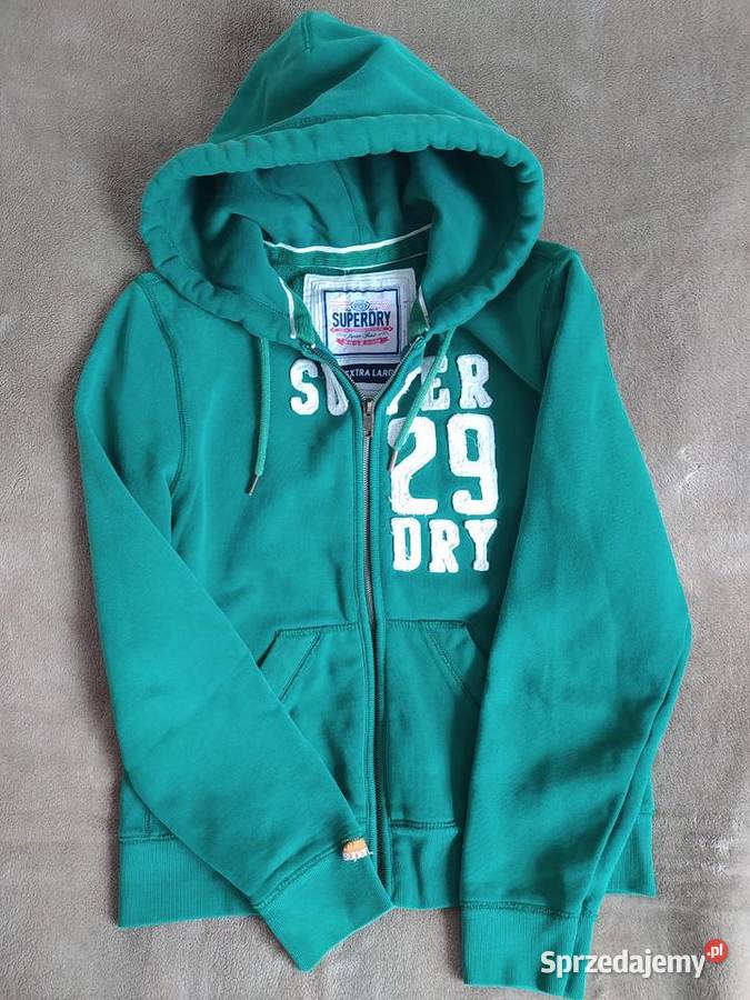Bluza Superdry zielona bawełniana na zamek z Dębica
