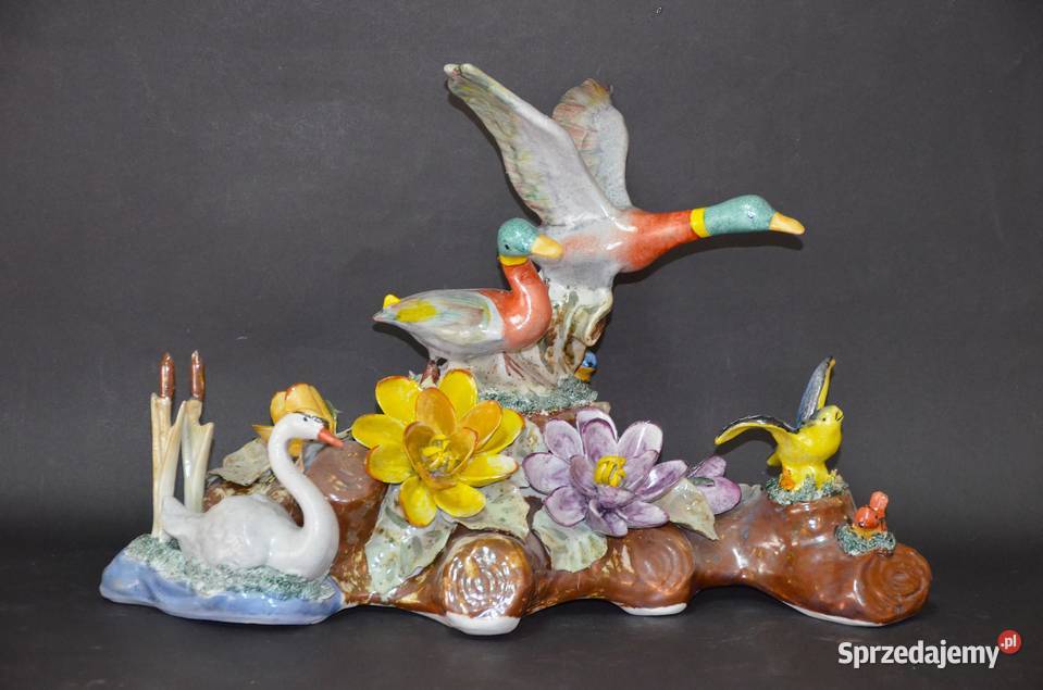 Porcelana Roceram Dzikie kaczki Ptaki wodne wielkopolskie Środa Wielkopolska