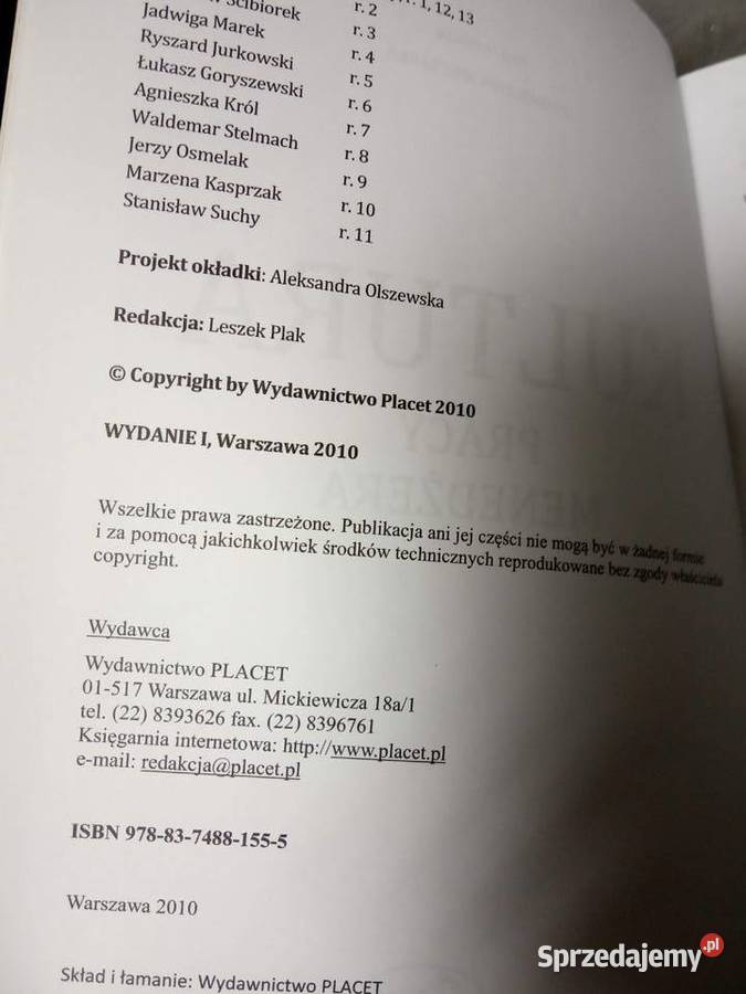 Kultura pracy w zarządzaniu Placet książki Warszawa sprzedam