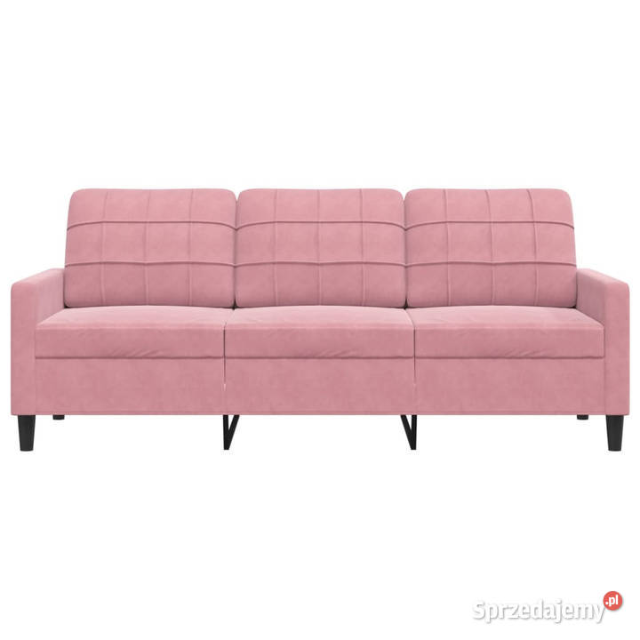 Sofa 3osobowa różowa 180 obita aksamitem Warszawa