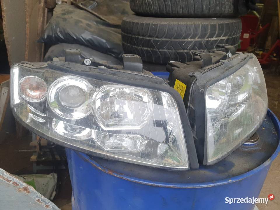 Lampy reflektory Depo Audi A4 B6 żarówki krótkie manualna Szypliszki