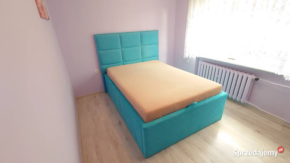 Łóżko tapicerowane 140x200 z materacem pojemnik wielkopolskie Paczkowo sprzedam