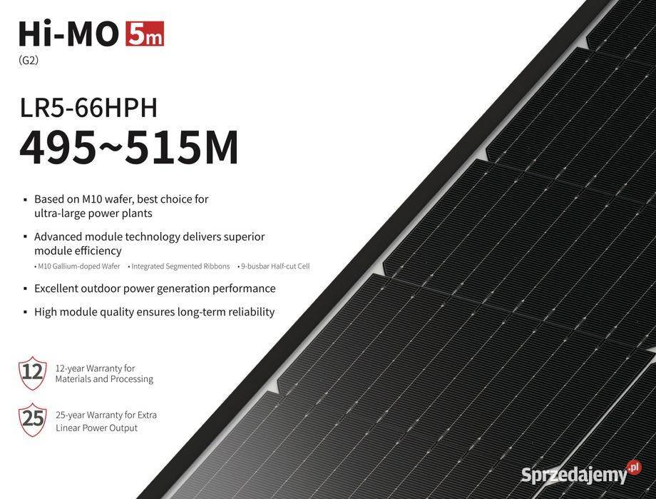 NOKAUT Panel PV LONGI SOLAR 515W HalfCut BLACK