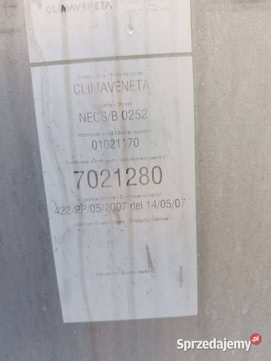 Sprzedam chiller mazowieckie Belsk Duży
